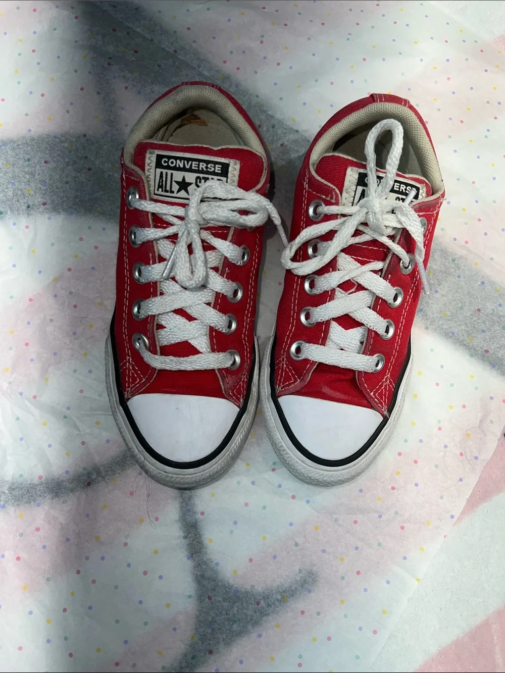 Converse Red and White Kids Sneakers
